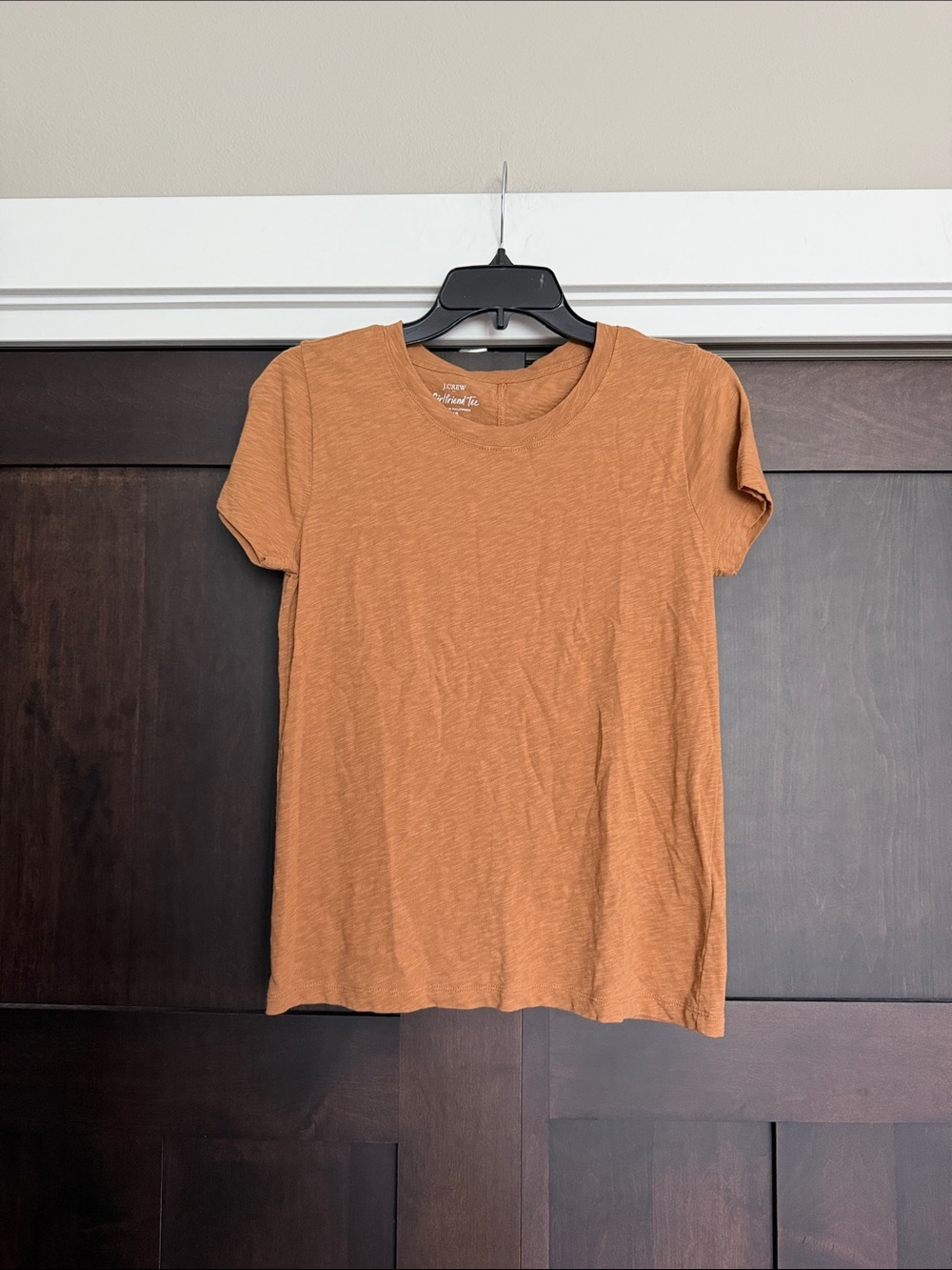 J Crew Women's Girlfriend crewneck tee Light Brown size XS